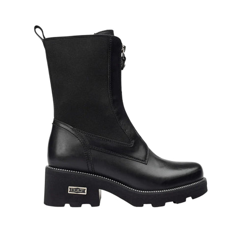 Stivaletto Donna con tomaia in pelle, linea Grace, con zip frontale